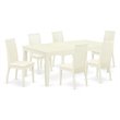 Pemberly Row 7-piece Wood Dining Room Set in Linen White