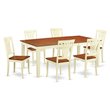 Pemberly Row 7-piece Wood Dinette Set in Buttermilk/Cherry