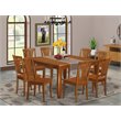 Pemberly Row 9-piece Wood Dining Set in Saddle Brown