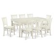 Pemberly Row 9-piece Wood Dining Room Set in Linen White