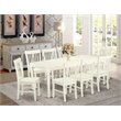 Pemberly Row 9-piece Wood Table and Dining Chairs in Linen White