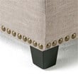Pemberly Row Mid-Century Solid Wood Storage Bench in Natural