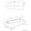 Pemberly Row Mid-Century Solid Wood Storage Bench in Natural