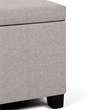 Pemberly Row Mid-Century Solid Wood Storage Bench in Cloud Gray