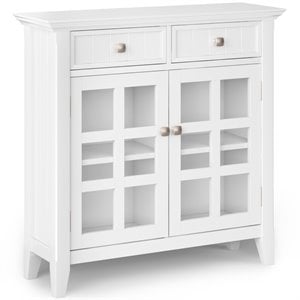 Pemberly Row Transitional Solid Wood 36&quot Entryway Cabinet in White