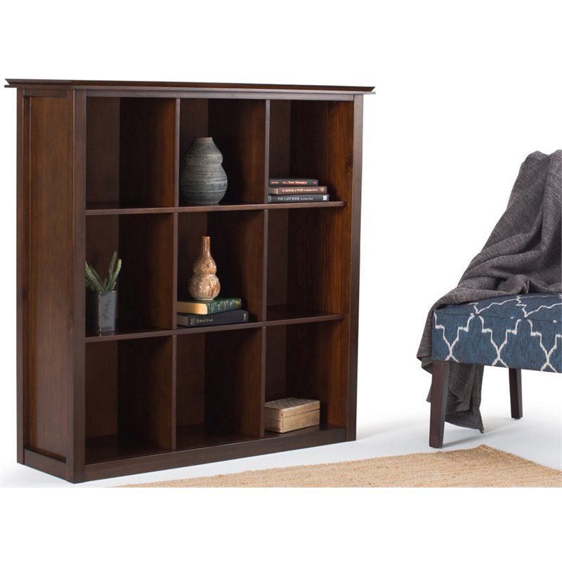 Pemberley Row Solid Wood Russet Brown Bookcase Rectangular 44.6