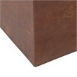 Pemberley Row Faux Leather Distressed Saddle Brown Storage Ottoman Cube Multi-Functional 16.9