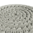 Pemberly Row Modern Boho Round Knitted Fabric Pouf in Light Gray