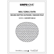 Pemberly Row Modern Boho Round Knitted Fabric Pouf in Light Gray