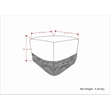 Pemberly Row Modern Boho Square Woven Pouf in Gray and White