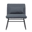 Pemberly Row Modern Fabric Accent chair with Lumbar Pillow in Gray