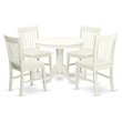 Pemberly Row Antique 5-piece Kitchen Table and Chair Set in Linen White