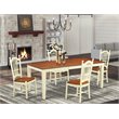 Pemberly Row 5-piece Wood Kitchen Set in Buttermilk/Cherry