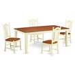 Pemberly Row 5-piece Wood Kitchen Set in Buttermilk/Cherry