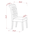 Pemberley Row Linen Fabric Light Beige Dining Chair Rectangular Button Tufted 42