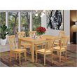 Pemberly Row 7-piece Traditional Wood Dining Room Set in Oak