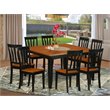 Pemberly Row 9-piece Wood Dining Table Set in Black/Cherry