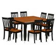 Pemberly Row 9-piece Wood Dining Table Set in Black/Cherry