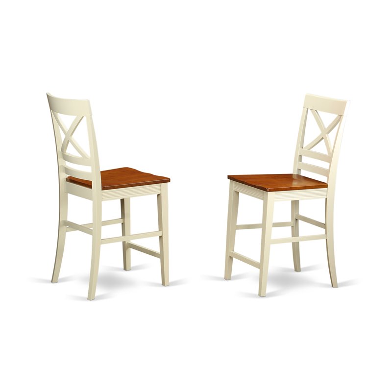 Pemberly Row 5-piece Wood Counter Height Dining Set in Cherry
