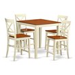 Pemberly Row 5-piece Wood Counter Height Dining Set in Cherry