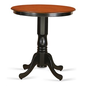 Pemberly Row 36&quot Wood Counter Height Dining Table in Black/Cherry