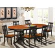 Pemberly Row 7-piece Wood Dinette Table Set in Black/Cherry