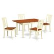 Pemberly Row 5-piece Wood Dining Room Set in Buttermilk/Cherry