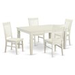 Pemberly Row 5-piece Wood Dining Table and Chairs in White