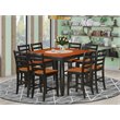 Pemberly Row 9-piece Wood Dining Set in Black & Cherry