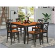 Pemberly Row 9-piece Wood Dining Room Set in Black & Cherry