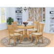 Pemberly Row Antique 5-piece Traditional Wood Dining Room Set in Oak