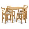 Pemberly Row 5-piece Wood Dining Table and Chairs in Oak