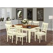 Pemberly Row 7-piece Dining Set with Fabric Seat in Cherry