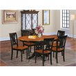 Pemberly Row 7-piece Wood Table and Dining Chair Set in Black/Cherry