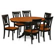 Pemberly Row 7-piece Wood Table and Dining Chair Set in Black/Cherry
