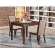 Pemberly Row 3-piece Wood Dining Set in Mahogany/Light Tan