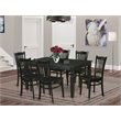 Pemberly Row 7-piece Wood Dining Room Table Set in Black