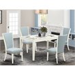 Pemberly Row 5-piece Wood Dining Room Set in Linen White
