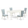Pemberly Row 5-piece Wood Dining Set in Linen White