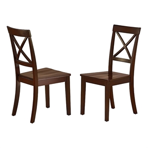 Pemberley Row Wood Mahogany Dining Chair Rectangular 19&quotW x 41&quotD x 11&quotH Unassembled