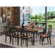 Pemberly Row 9-piece Wood Dining Room Set in Black/Cherry