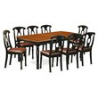 Pemberly Row 9-piece Wood Dining Room Set in Black/Cherry