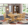 Pemberly Row 5-piece Wood Table and Dining Chair Set in Oak