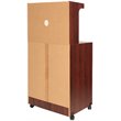 Pemberly Row Modern Kitchen Wooden Microwave Cart in Mahogany