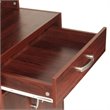 Pemberly Row Modern Kitchen Wooden Microwave Cart in Mahogany