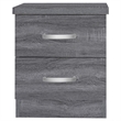 Pemberly Row Contemporary Faux Wood 2 Drawer Nightstand in Gray