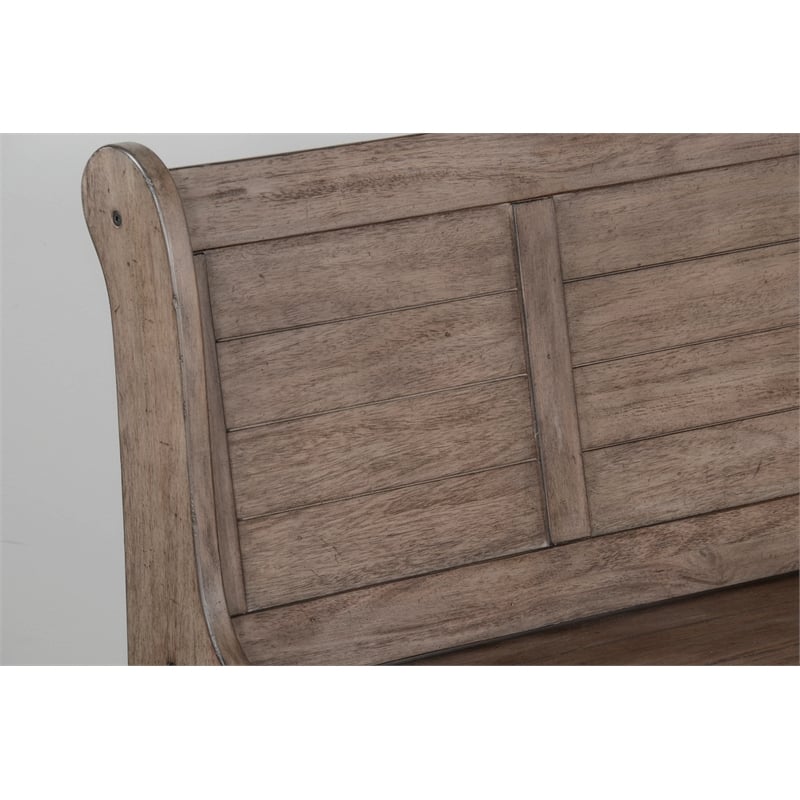 Pemberly Row Farmhouse Wood Breakfast Nook Set in Buckskin