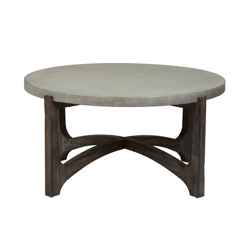 Pemberly Row Transitional Wood 3 Piece Set in Brown (Cockatil and 2 End Tables)