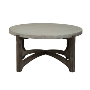 Pemberly Row Transitional Wood 3 Piece Set in Brown (Cockatil and 2 End Tables)