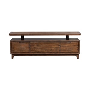 Pemberly Row Modern Wood TV Console in Mahogany